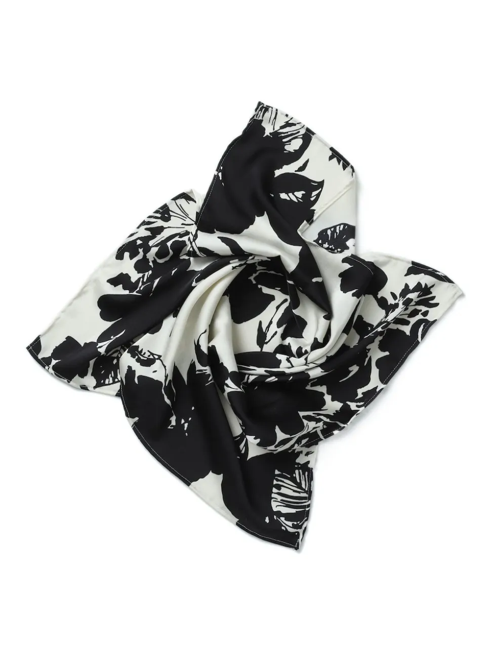 Écharpe bandana noire et blanche Aela
