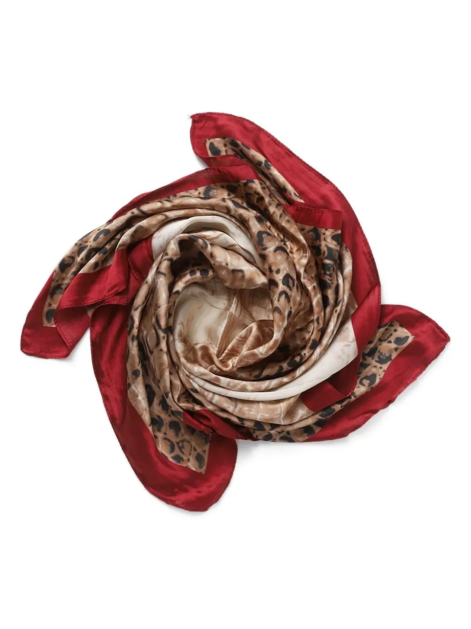 Écharpe marron Aela à imprimé serpent