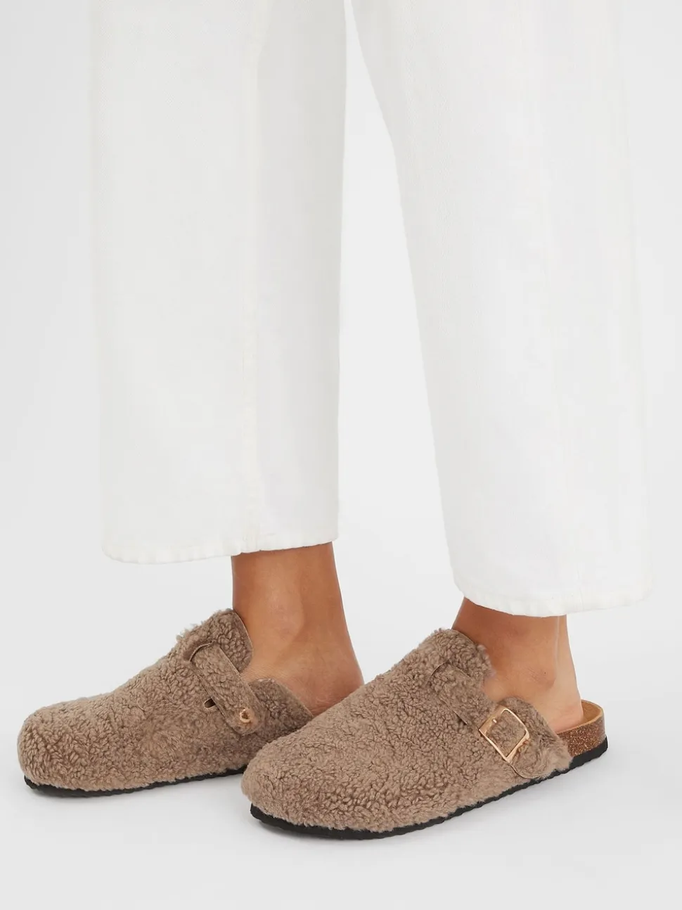 Chaussons Accessorize sabots en peau de mouton
