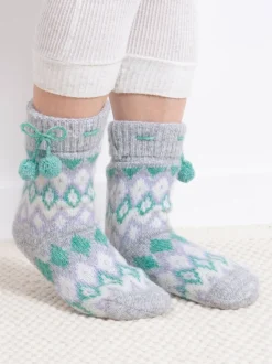 Chaussons chaussettes Totes Toasties Ladies Fairisle en chenille