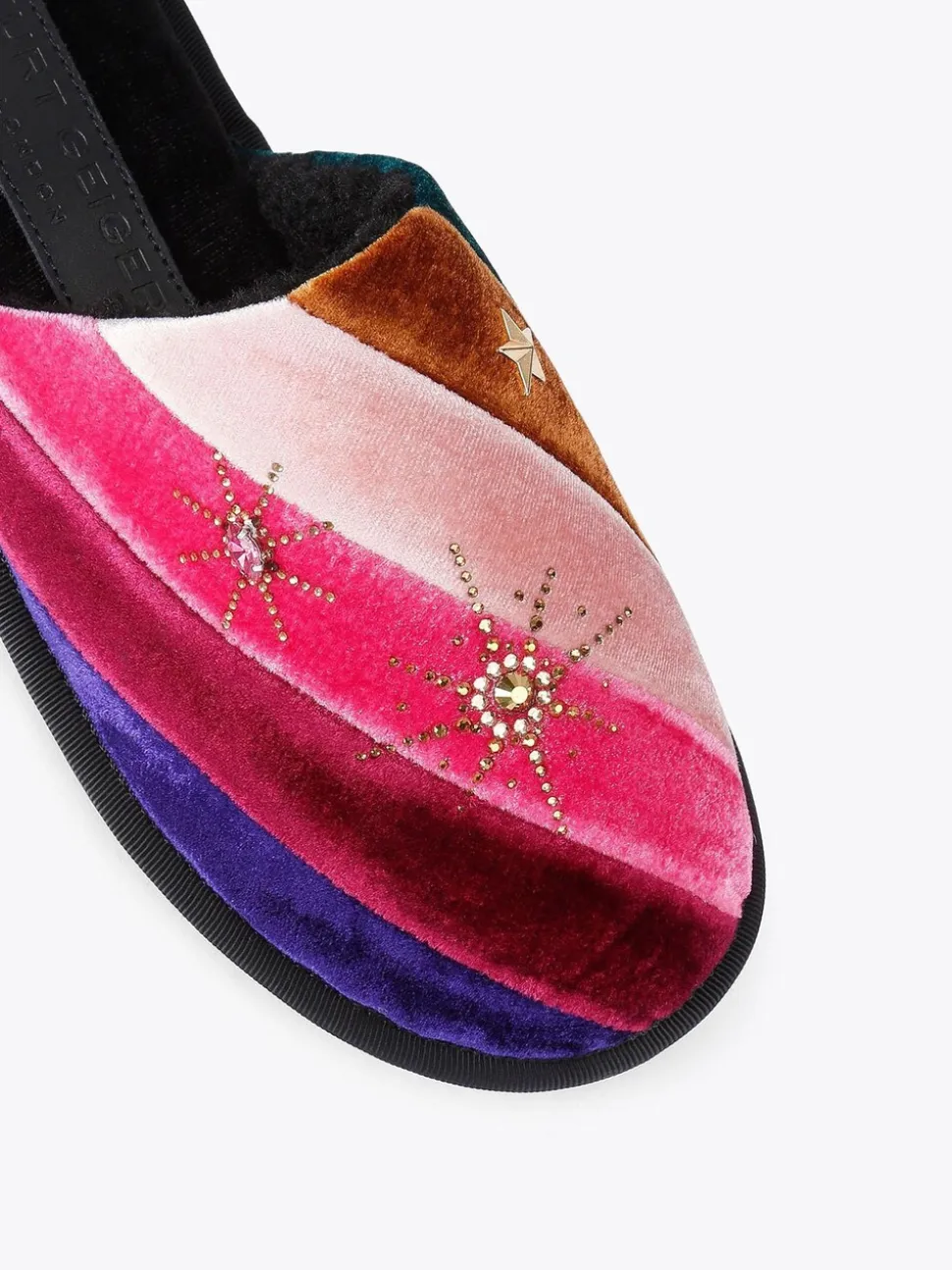 Chaussons Kurt Geiger London avec ornements roses