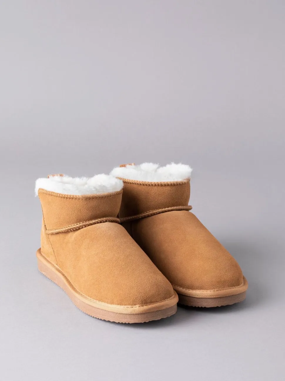 Chaussons mini-bottes lakeland en cuir pour femme en peau de mouton