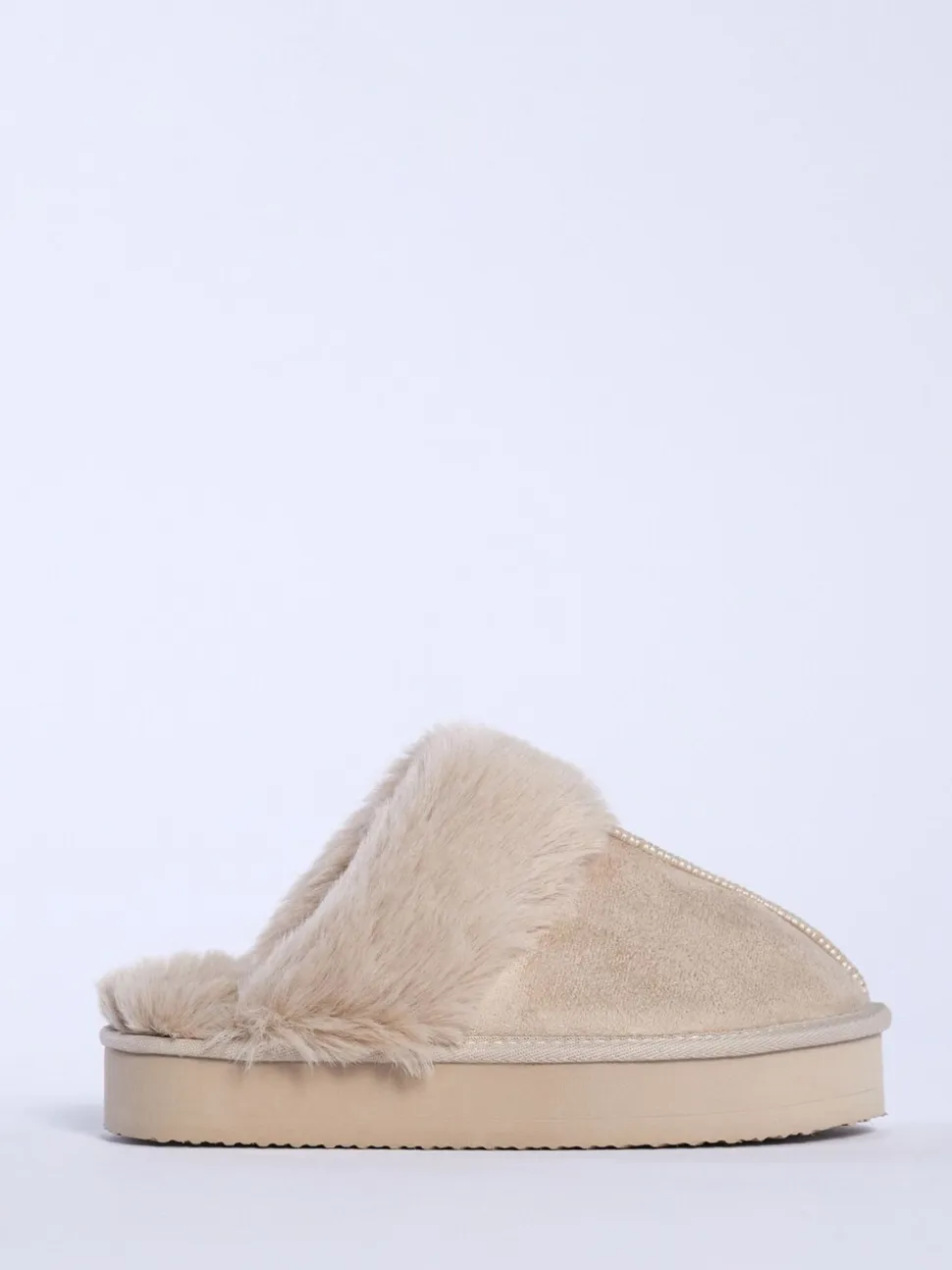 Chaussons mules Boux Avenue Platform en suédette