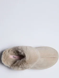 Chaussons mules Boux Avenue Platform en suédette