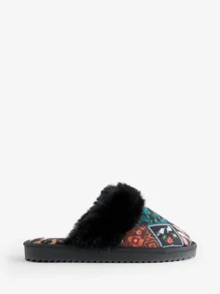 Chaussons mules doublés de fausse fourrure matelassés Never Fully Dressed