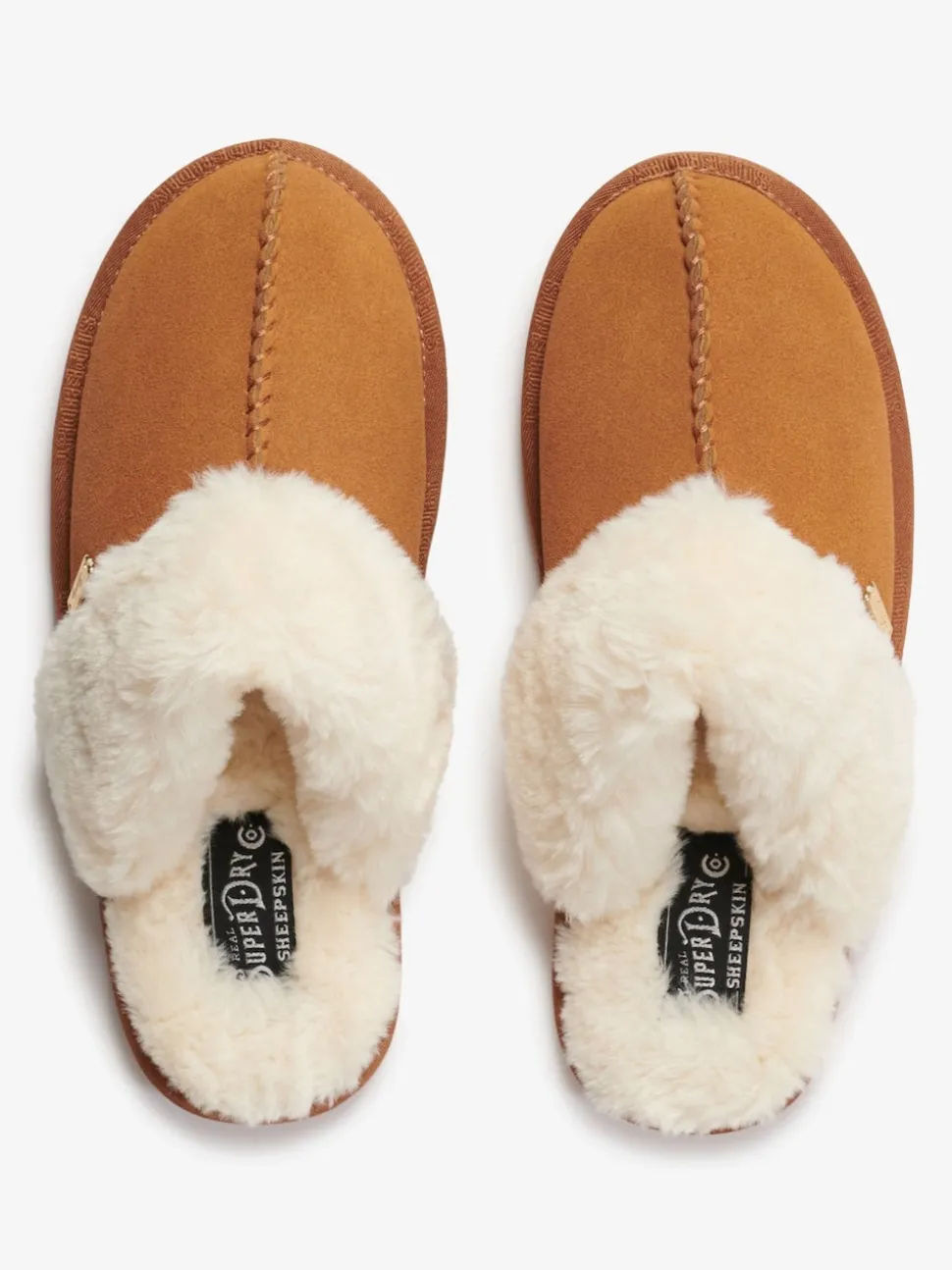 Chaussons mules en faux daim Superdry