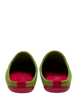 Chaussons mules plats Lotus en textile