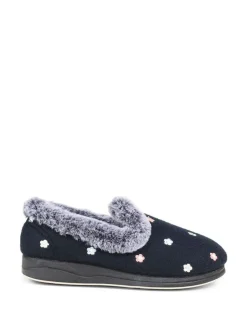 Chaussons Pavers en fausse fourrure fleuris