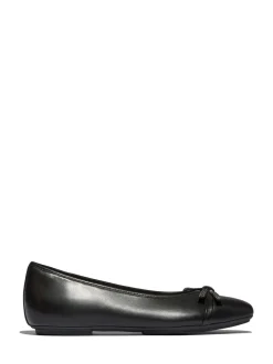 Chaussures plates FitFlop Delicato Glitz en cuir à nœud