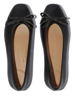 Chaussures plates FitFlop Delicato Glitz en cuir à nœud