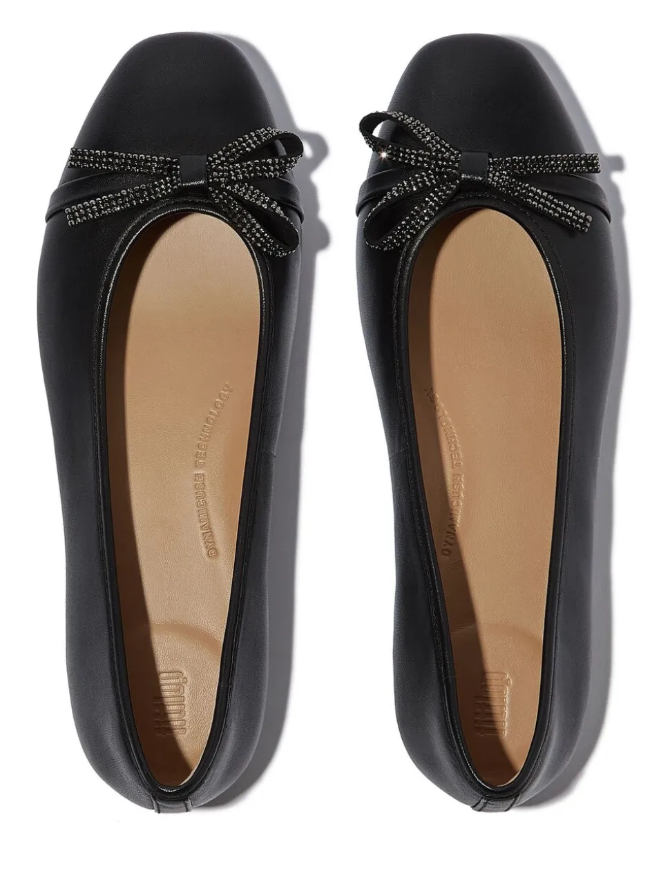 Chaussures plates FitFlop Delicato Glitz en cuir à nœud