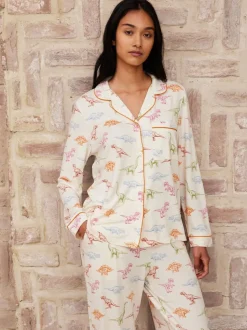 Chelsea Peers Pyjama long imprimé dinosaure