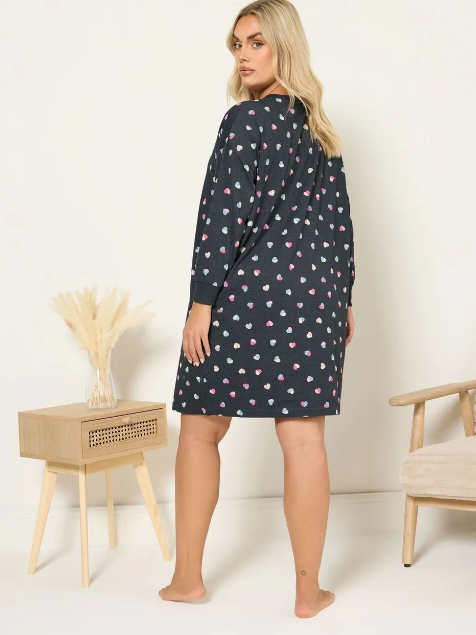Chemise de nuit Yours Curve à manches longues