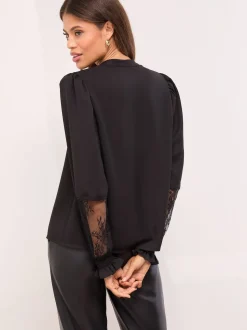 Chemise grand-père Lipsy avec dentelle