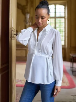Chemise Seraphine maternité et allaitement avec anneau en D