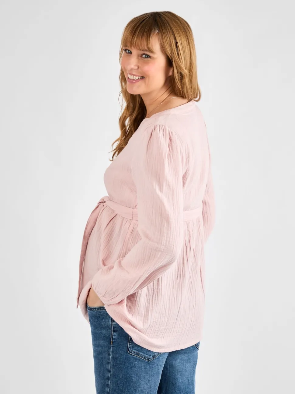 Chemisier de maternité texturé Jojo Maman Bébé à manches longues