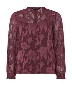 Chemisier M&Co jacquard à col en V