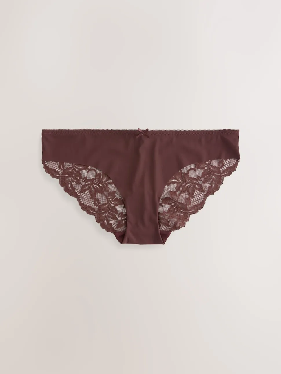 Chocolat Nude / Mauve / Rose - No VPL Lace Back Briefs 3 Pack