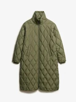 Ciboulette verte - Superdry Manteau de doublure Superlong Courtepointe