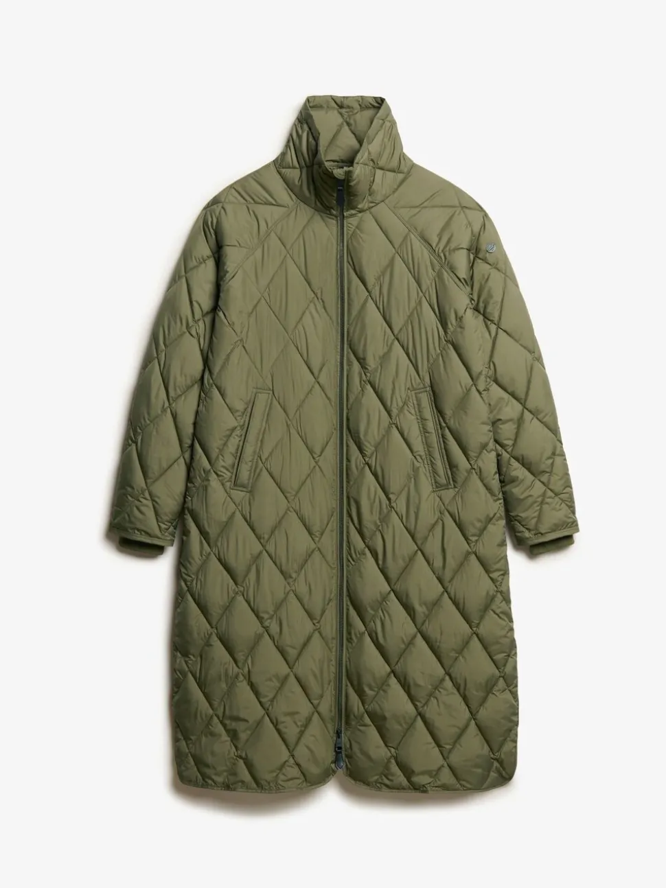 Ciboulette verte - Superdry Manteau de doublure Superlong Courtepointe
