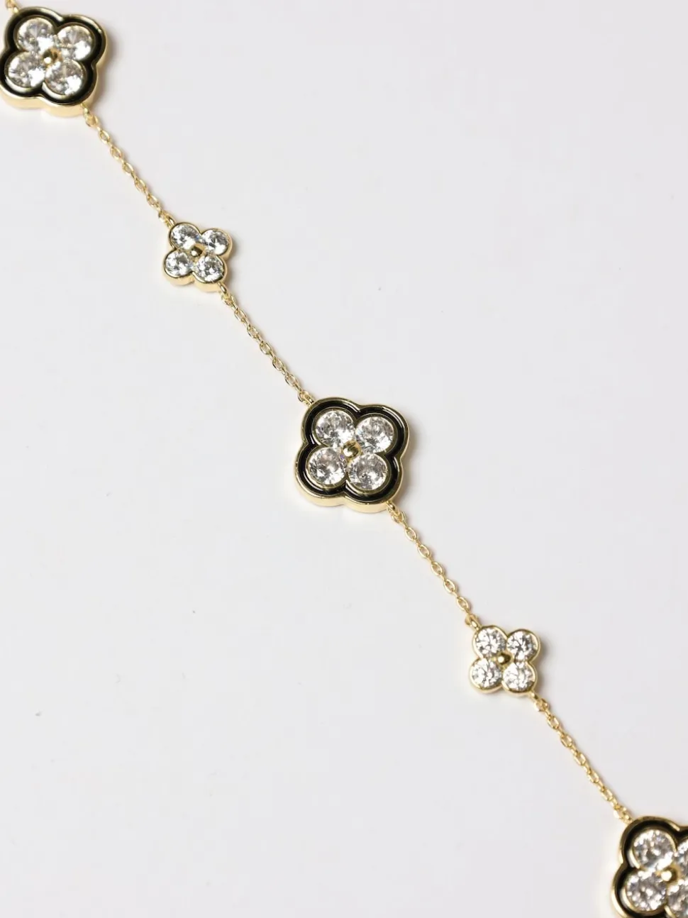 Coffret cadeau Jon Richard bracelet trèfle en cristal Jet