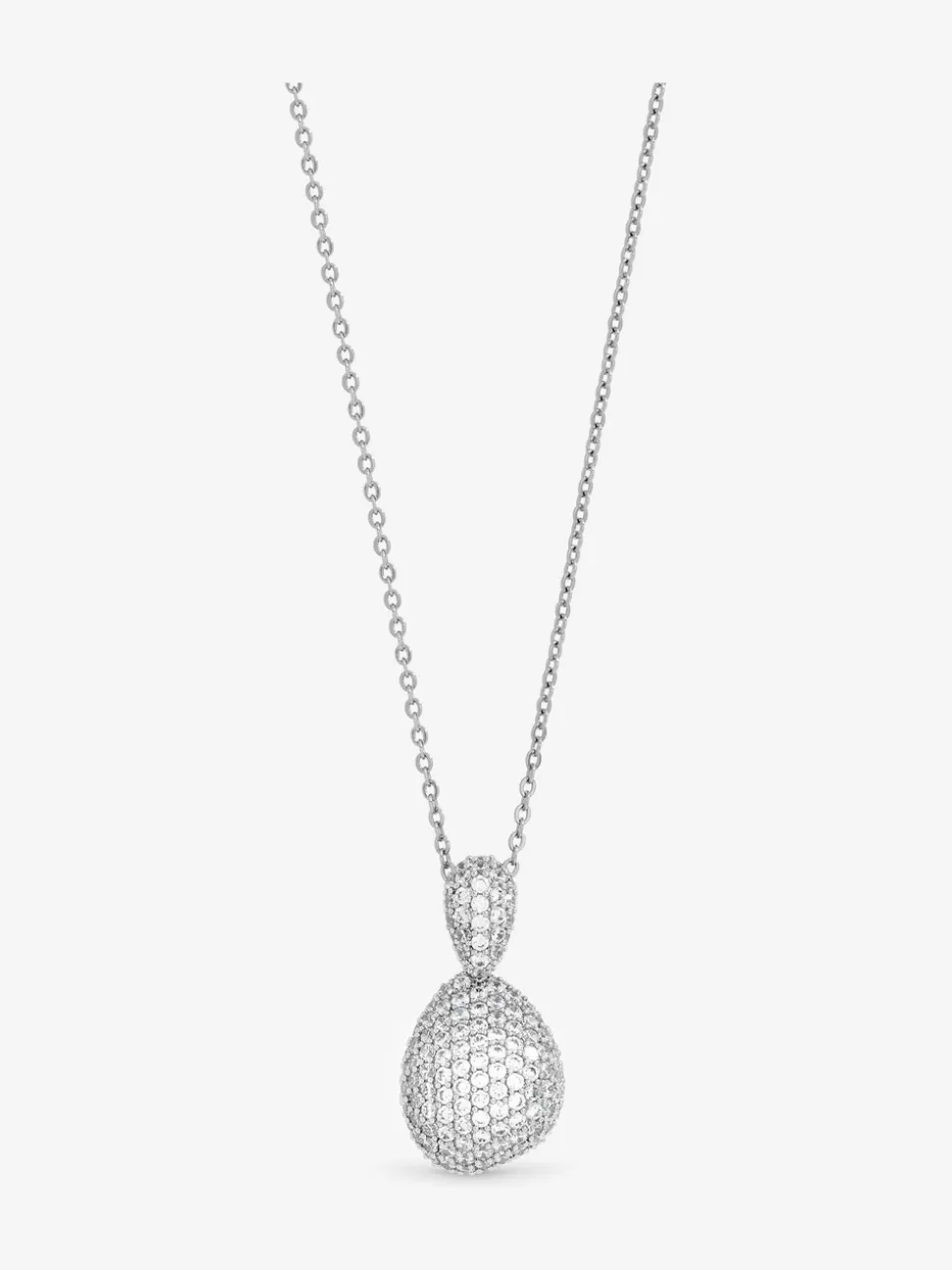 Coffret cadeau Jon Richard pendentif dôme en plaqué rhodium et zircone cubique