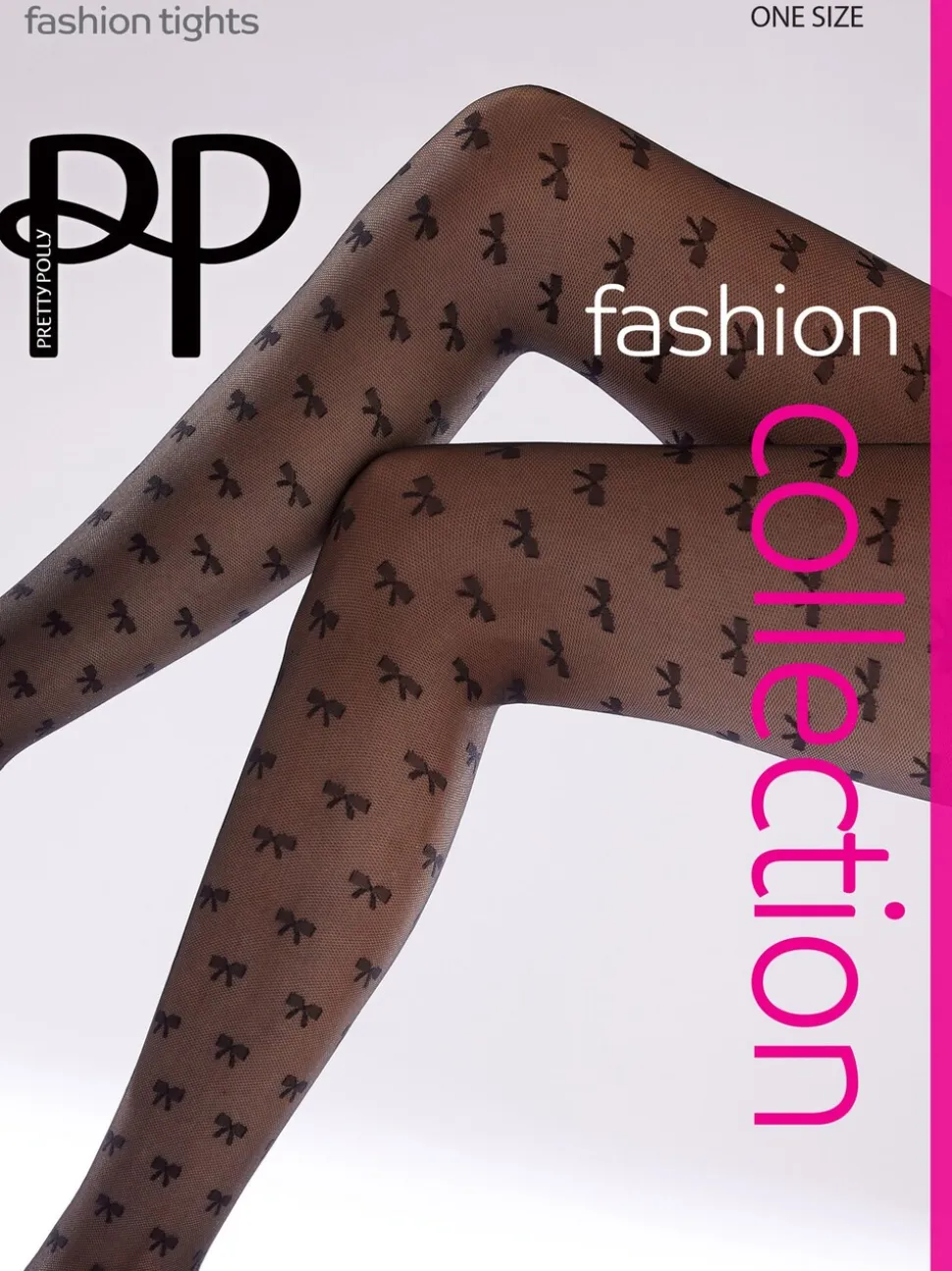 Collants Pretty Polly nœud & 40 denier opaques noirs Lot de 2 paires