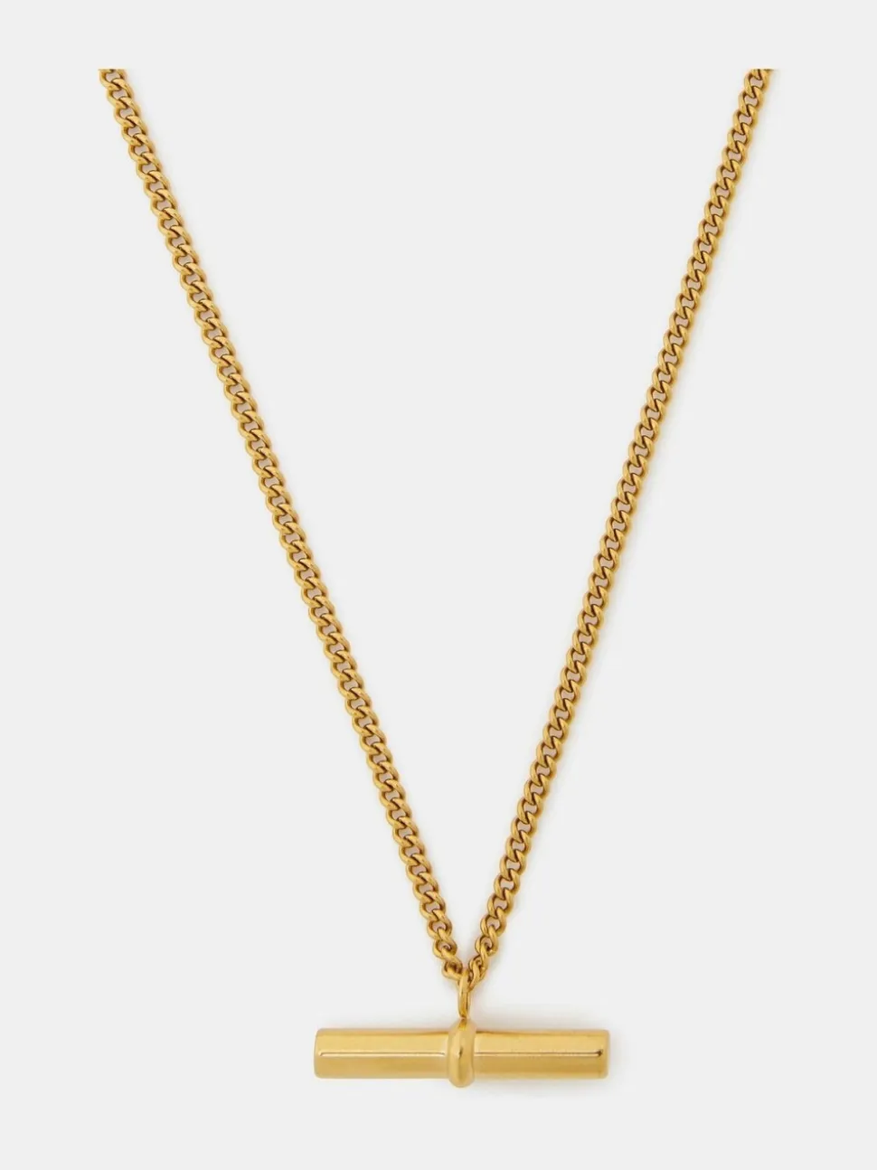 Collier Accessorize pendentif barre en T en acier inoxydable