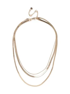 Collier Aela Or Tone en chaîne serpent multirang
