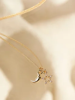 Collier FatFace étoile et lune
