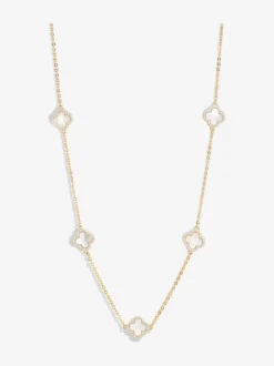 Collier Jon Richard plaqué et en nacre avec trèfle