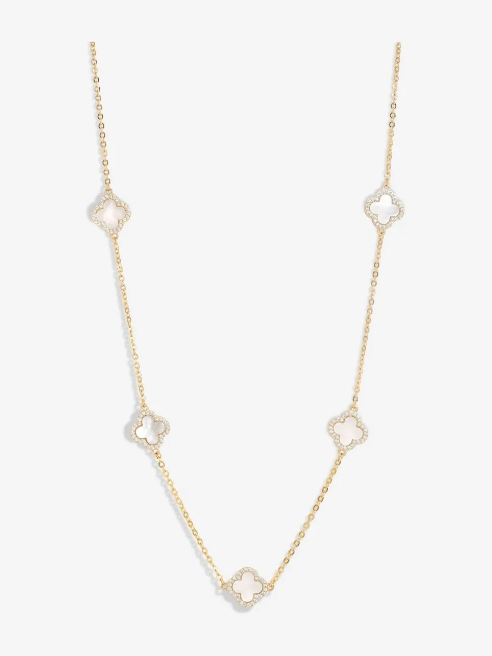 Collier Jon Richard plaqué et en nacre avec trèfle