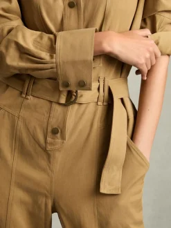 Combinaison ample en lyocell et coton Reiss Mina