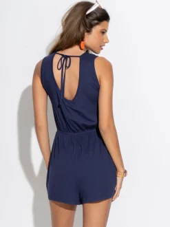 Combinaison de plage en jersey extensible Pour Moi boutonnée sur le devant