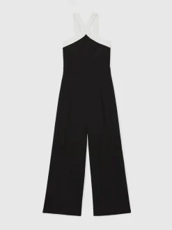 Combinaison dos nu jambe large Reiss Cliona color-block
