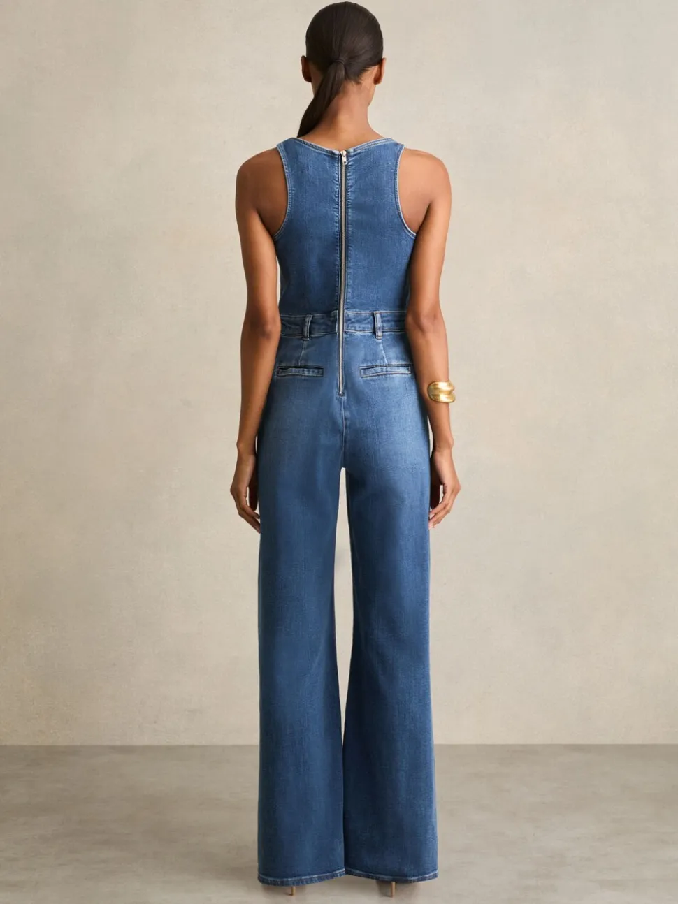 Combinaison Reiss Ample en denim à dos Denim