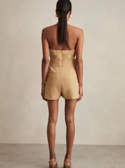 Combinaison Reiss Pia coupe dos nu en coton et lyocell