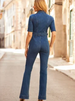 Combinaison Sosandar Denim évasée