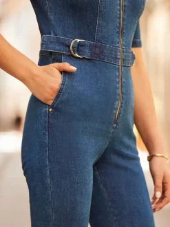 Combinaison Sosandar Denim évasée