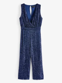 Combinaison Sosandar enveloppante à sequins sur le devant