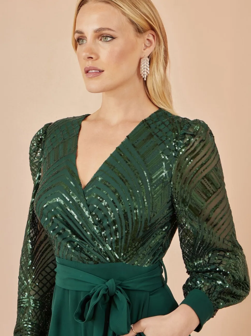 Combinaison Yumi enveloppante à sequins