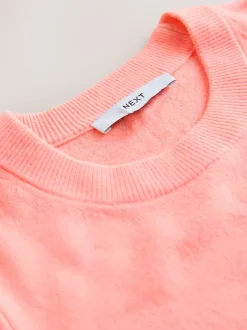 Corail Fluro - Haut super doux en maille à manches courtes