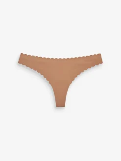 Couleur praline - Slip invisible à bord festonné