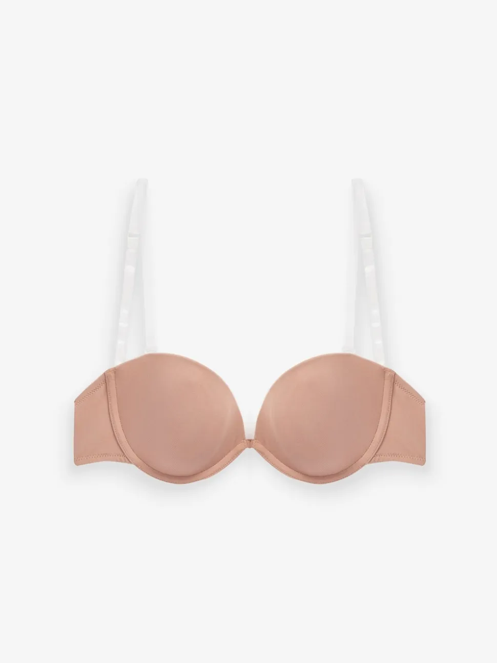 Couleur praline - Soutien-gorge lissant sans bretelles à dos clair A-E