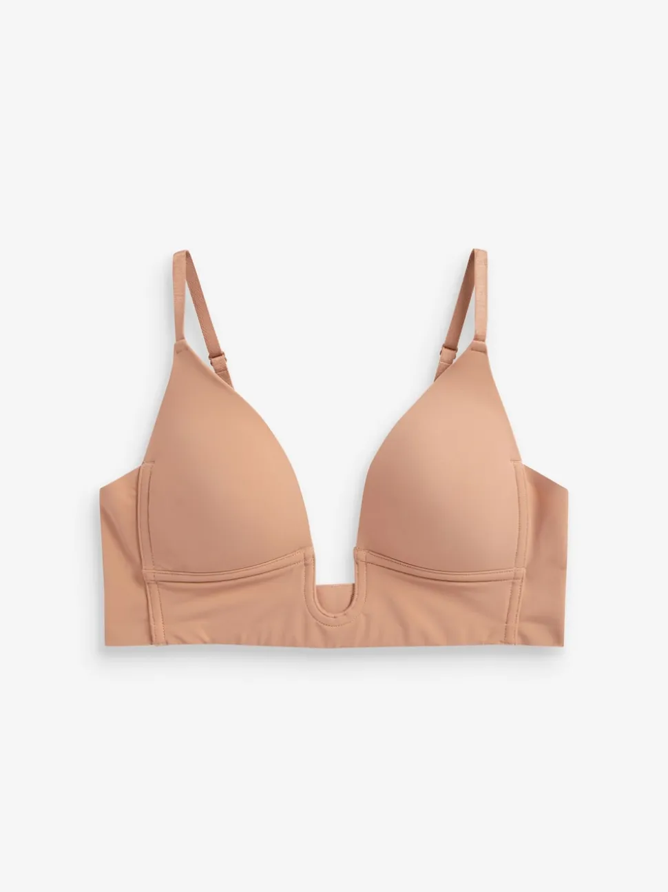 Couleur praline - Soutien-gorge multiposition A-E à décolleté plongeant profond