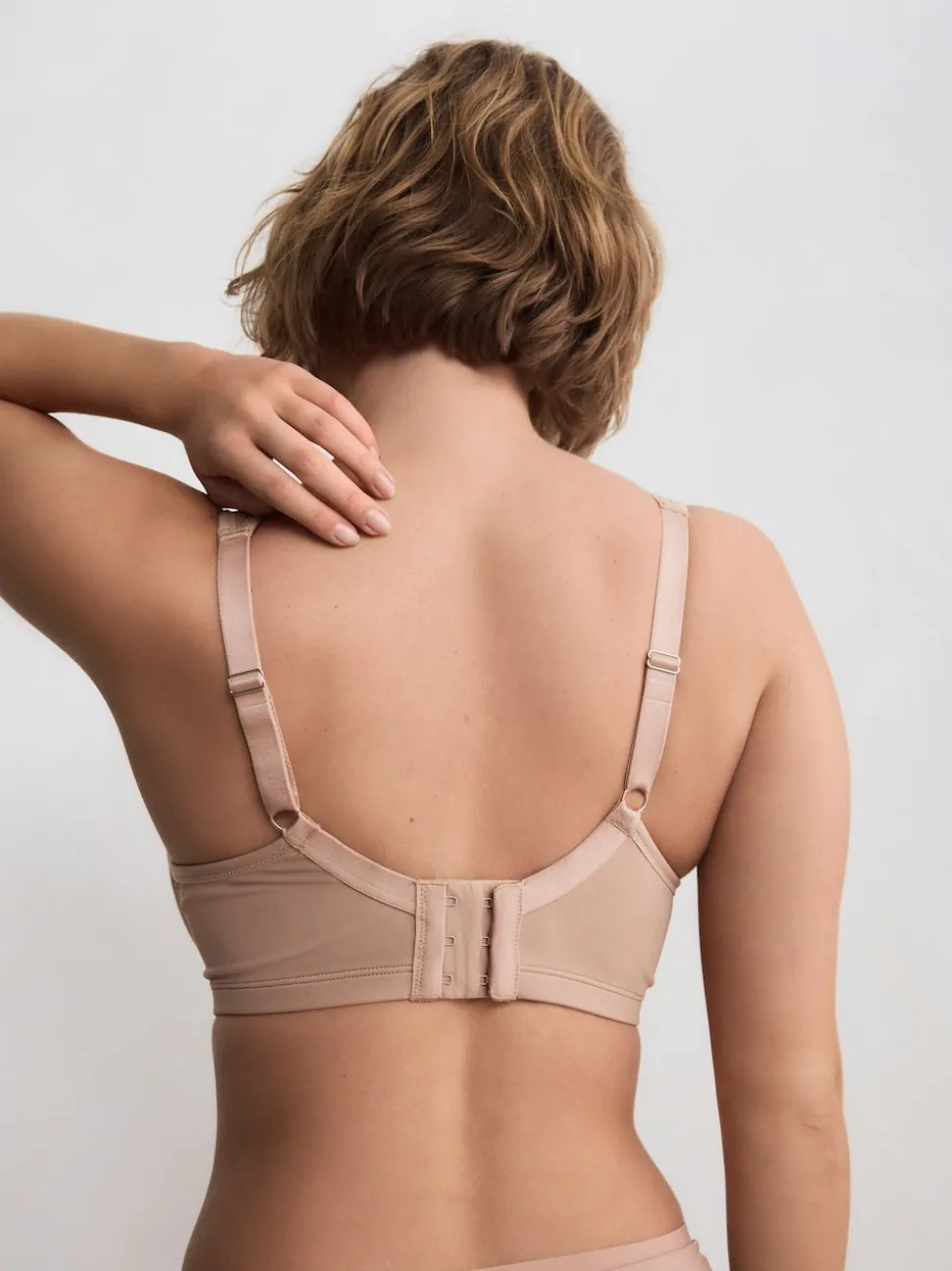 Couleur praline - Soutien-gorge DD+ ultra doux confortable à bretelles rembourrées minimisant