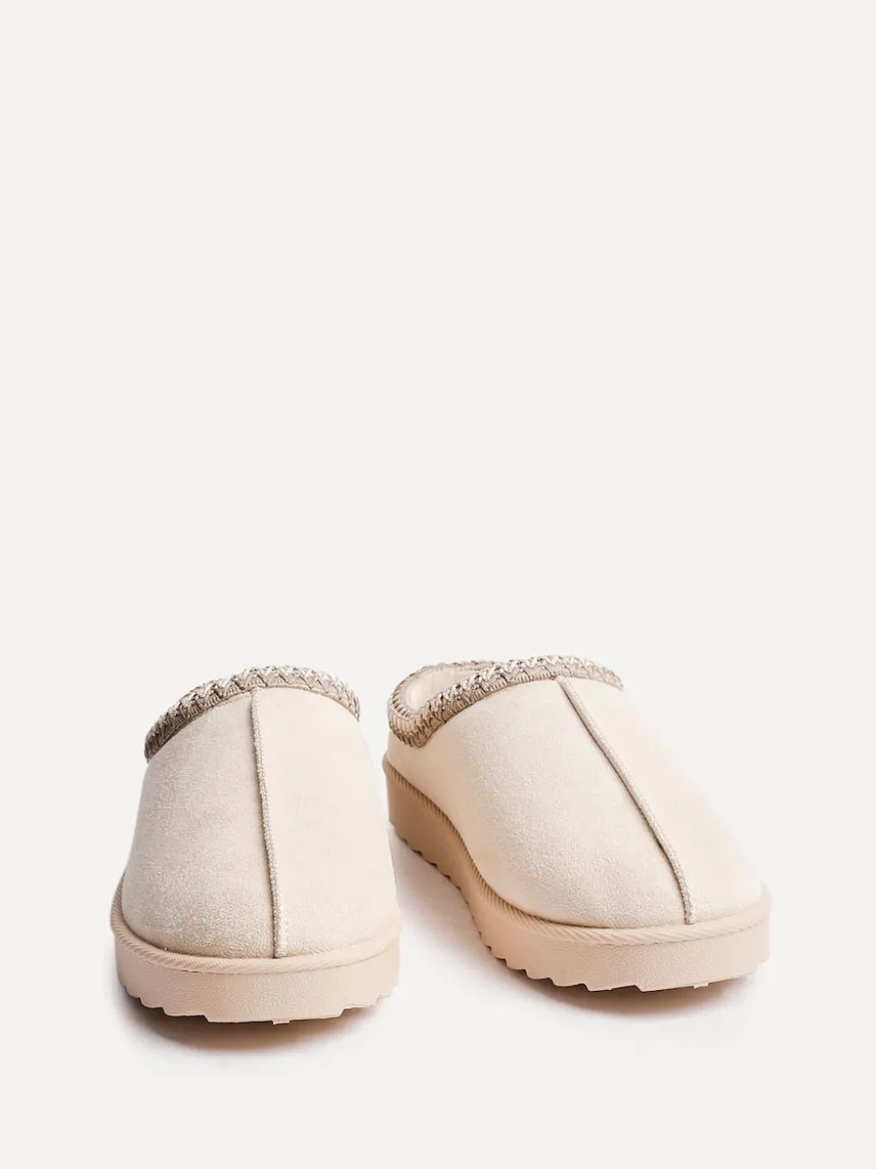 Crème - Chaussons Linzi Tana en faux daim à enfiler