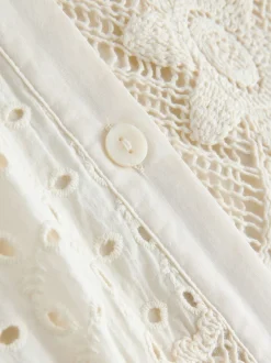 Crème - Chemise au crochet