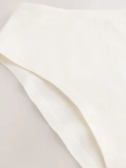 Crème - Culotte de coton mélangé de qualité supérieure avec contrôle de l'abdomen