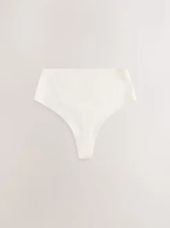 Crème - Culotte de coton mélangé de qualité supérieure avec contrôle de l'abdomen